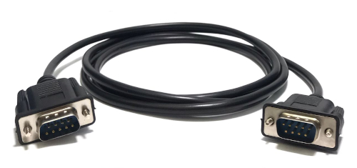 DB9 M to DB9 M Straight Cable Black 1.5m